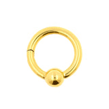 Chirurgischer Stahl Ball Closure Click Ring Gold