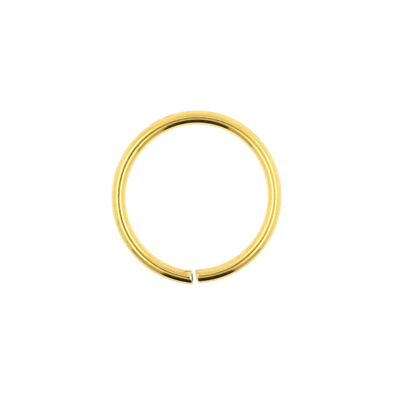 Surgical Steel Continuous Ring Gold