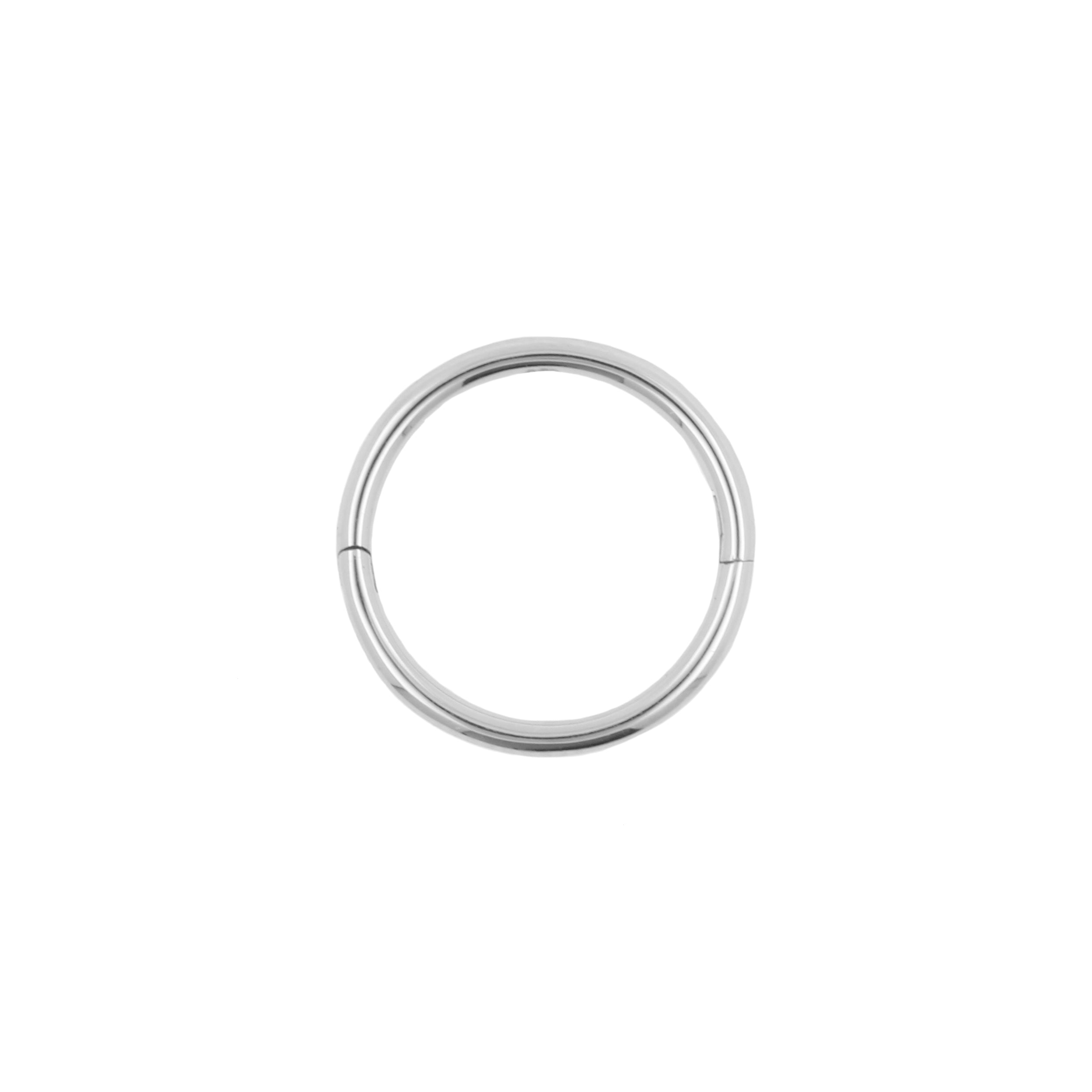 Nickel-Free Stainless Steel Click Ring With Wave Lock Silver