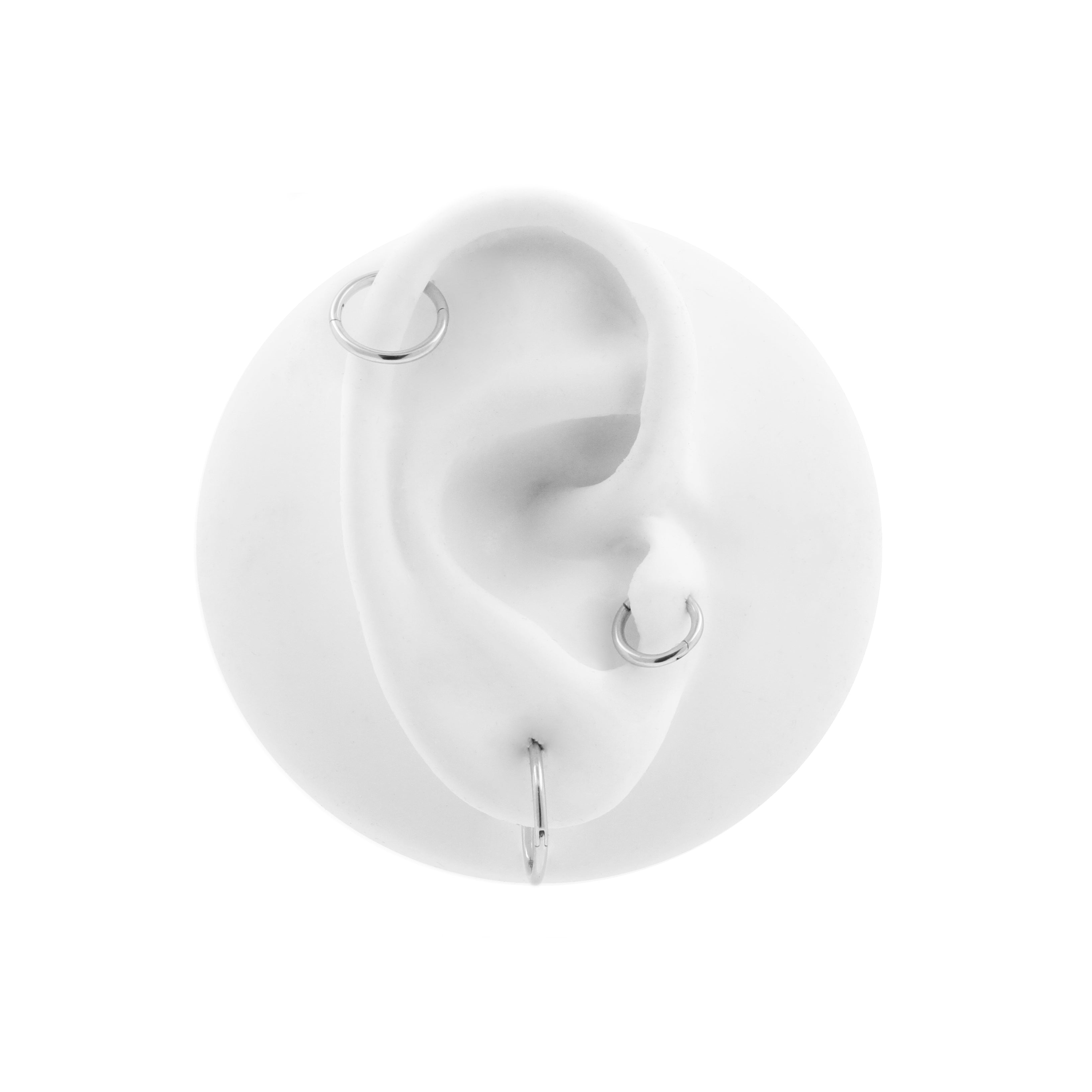 Nikkelvrij Stalen Click Ring Met Wave Lock Zilver