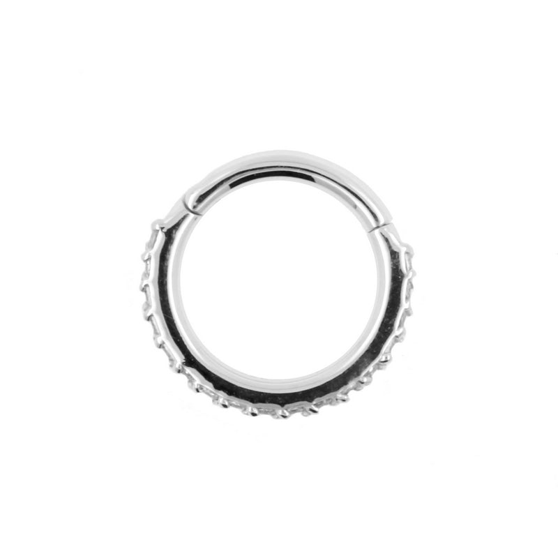 18 Karaats Witgouden Click Ring Met Zirkonia Clear