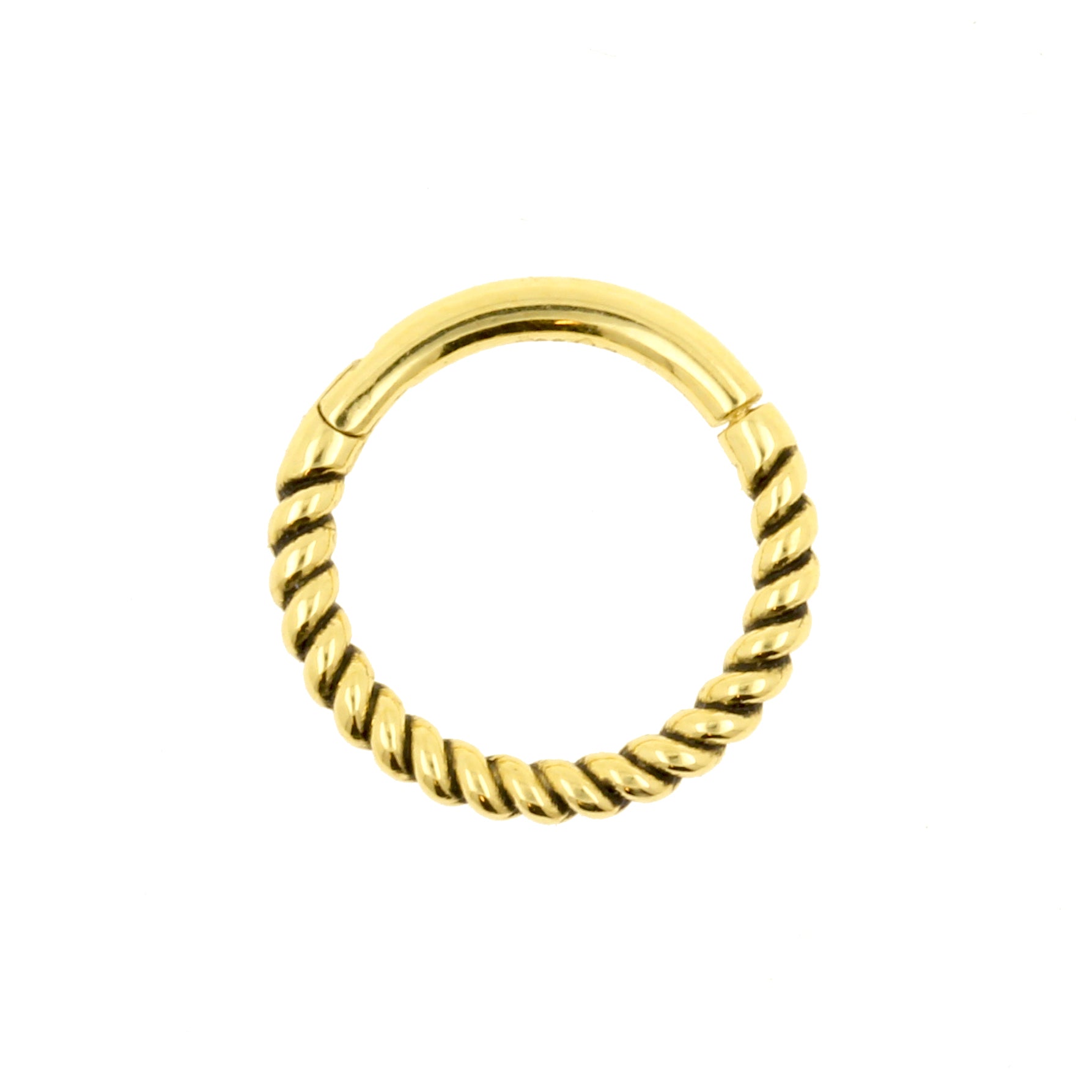 18 Karaats Gouden Gevlochten Click Ring - Vintage Look Goud