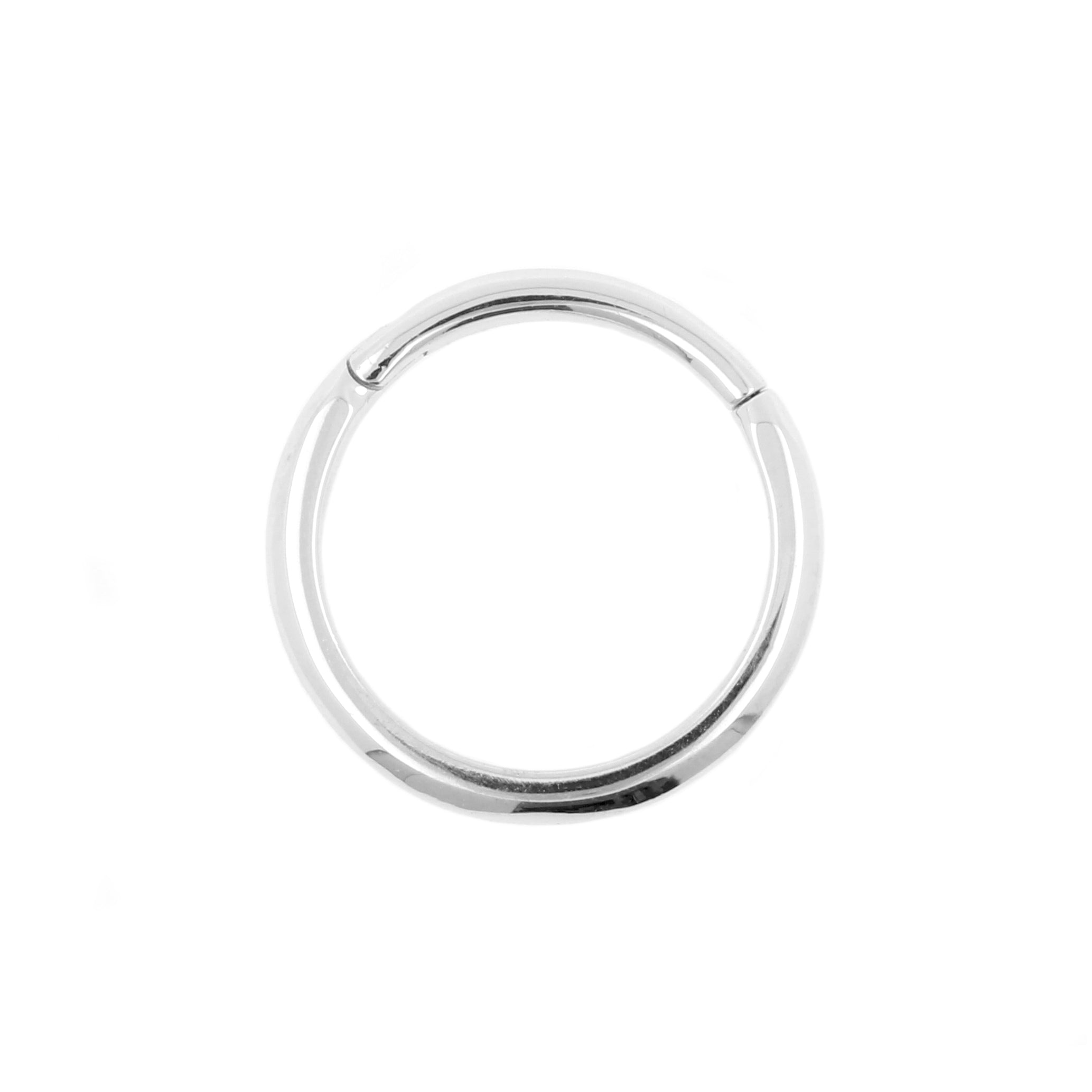 18 Karaats Witgouden Click Ring - Half Rond Zilver