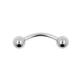 Gebogener Barbell aus chirurgischem Stahl Silber