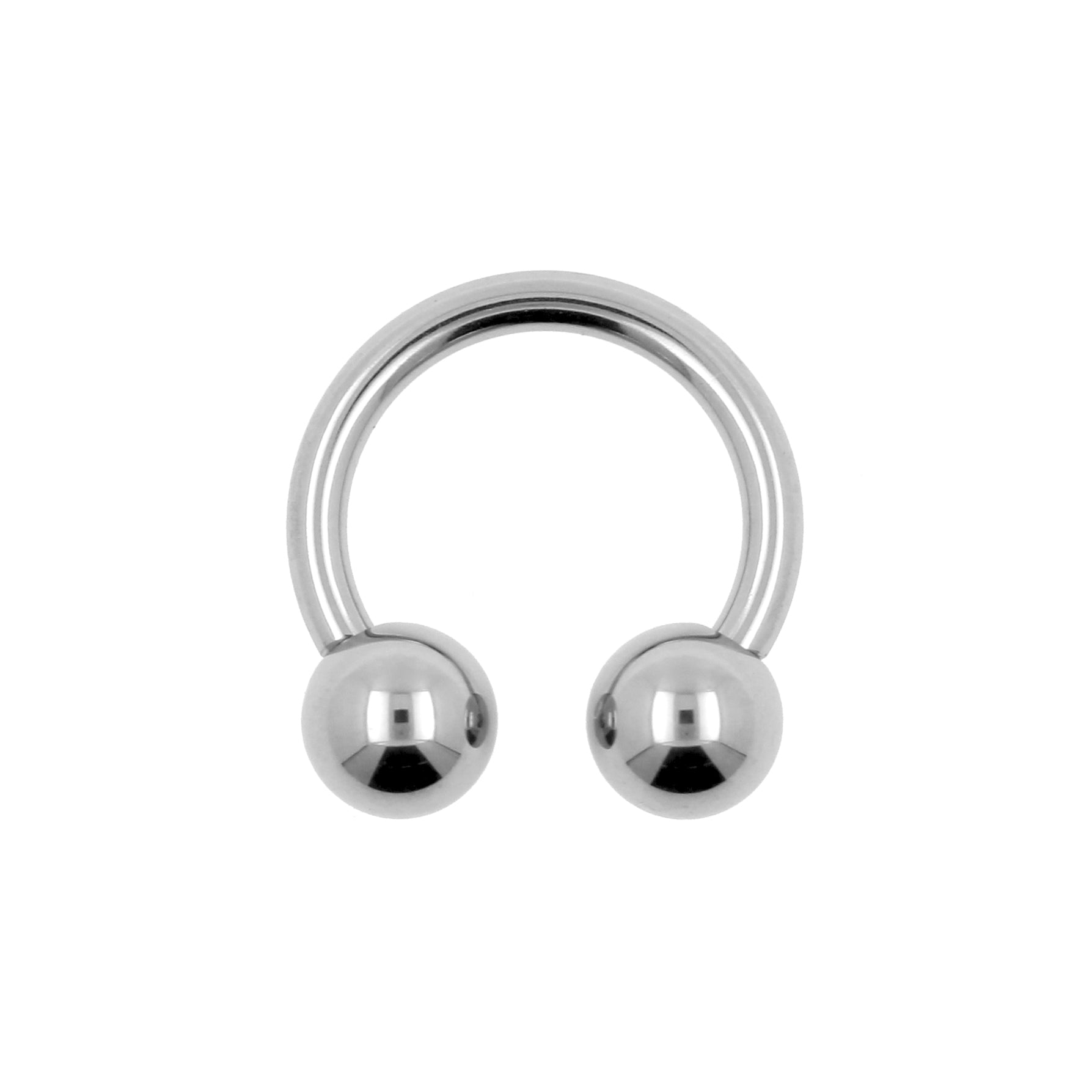 Titanium Circular Barbell Zilver