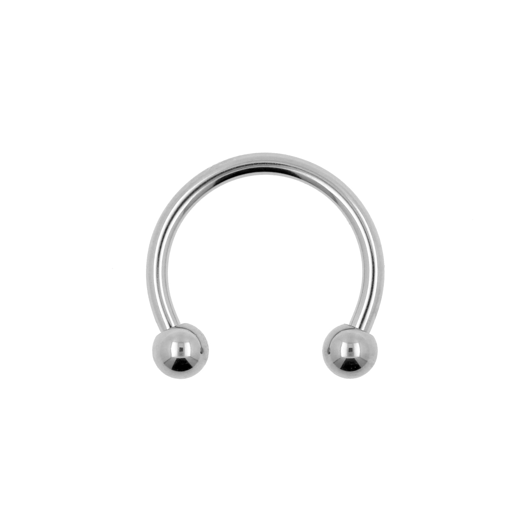 Titanium Circular Barbell Zilver