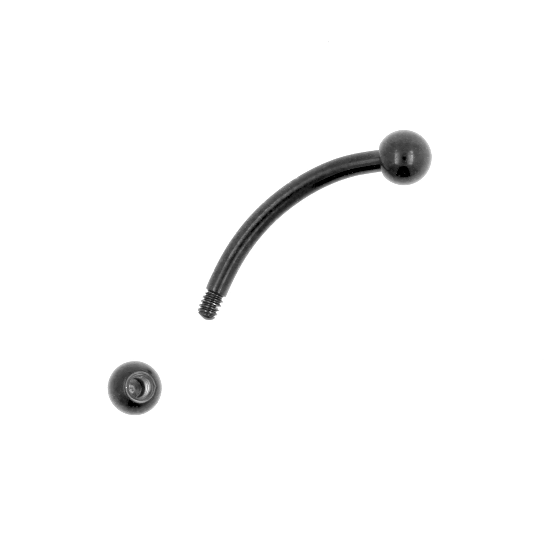 Titanium Curved Barbell Zwart