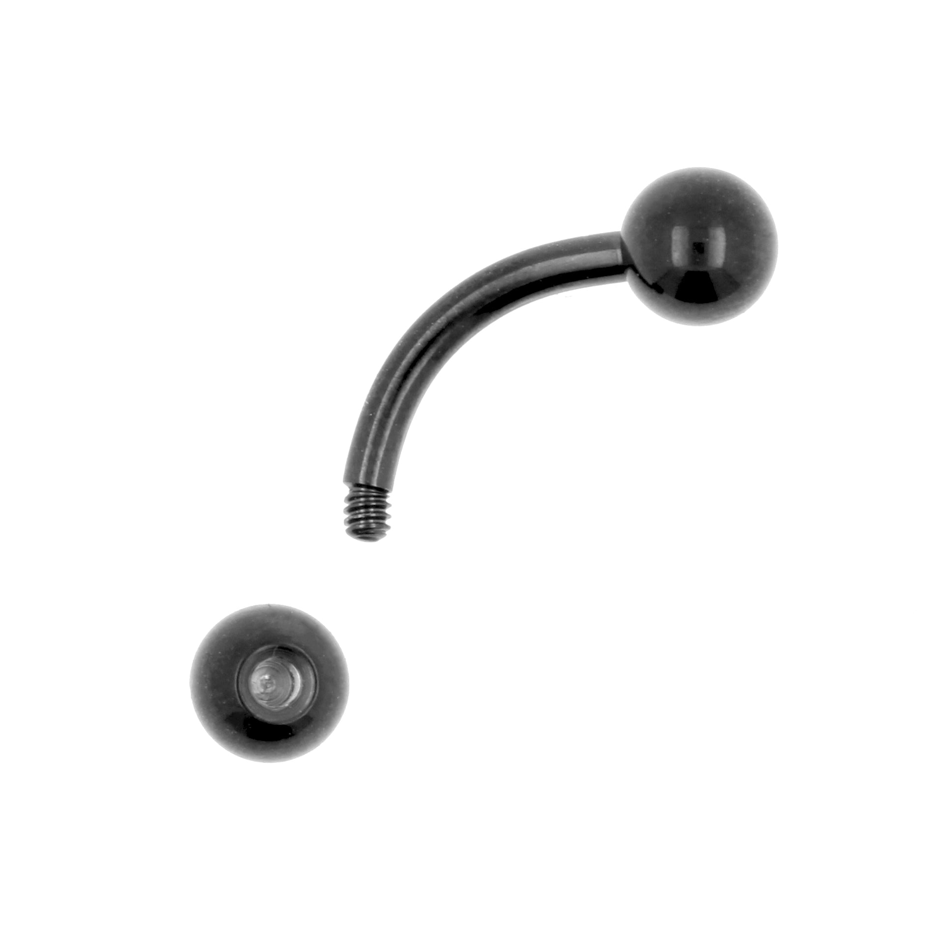 Titanium Gebogen Barbell Zwart