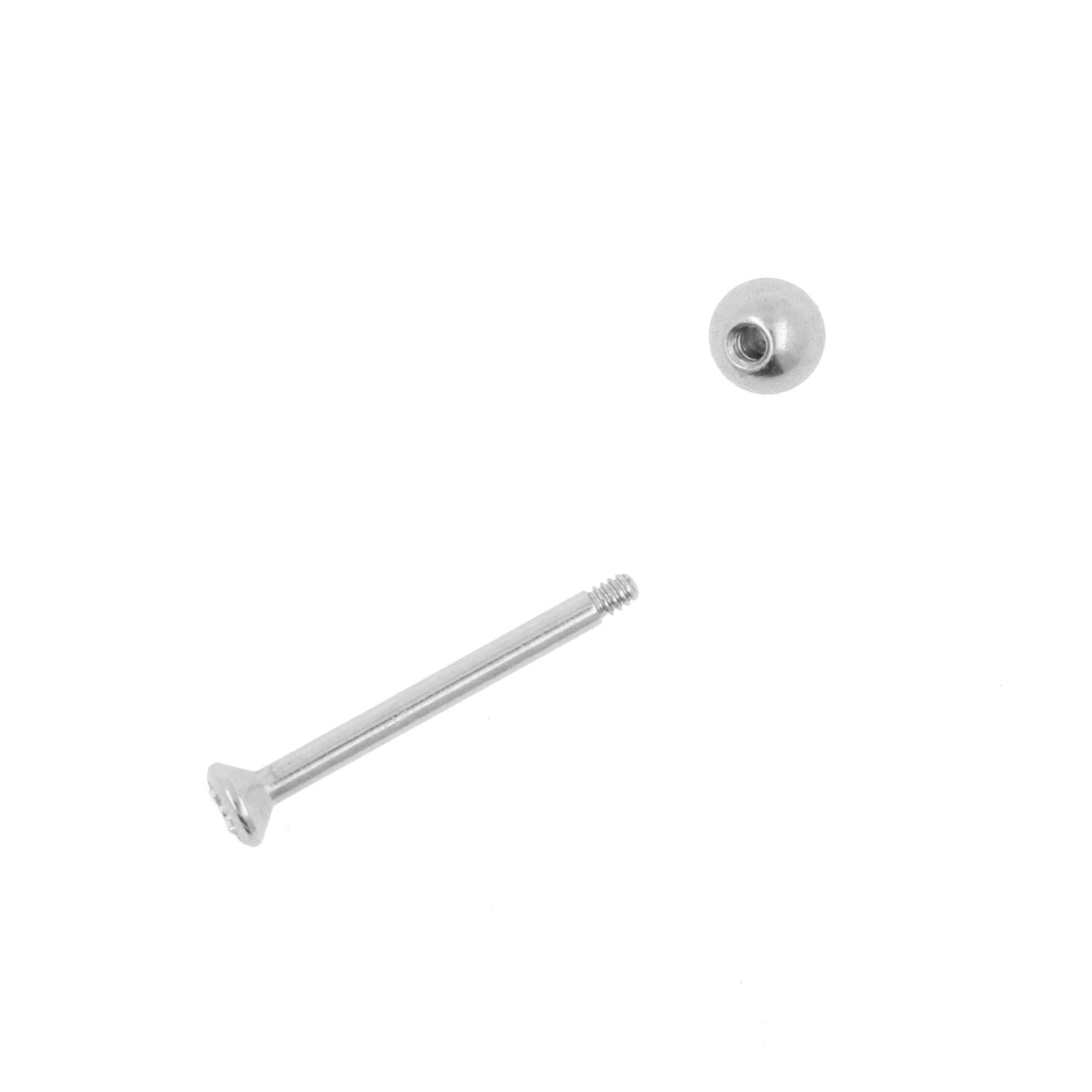 Chirurgisch Stalen Nano Barbell Met 2mm Kristal Clear