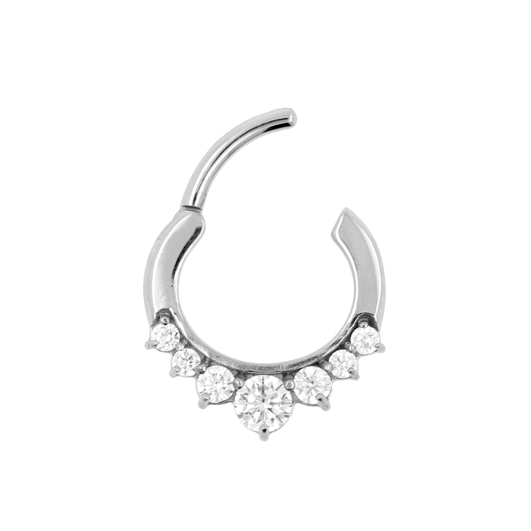 Surgical Steel Zirconia Princess Ring Clear