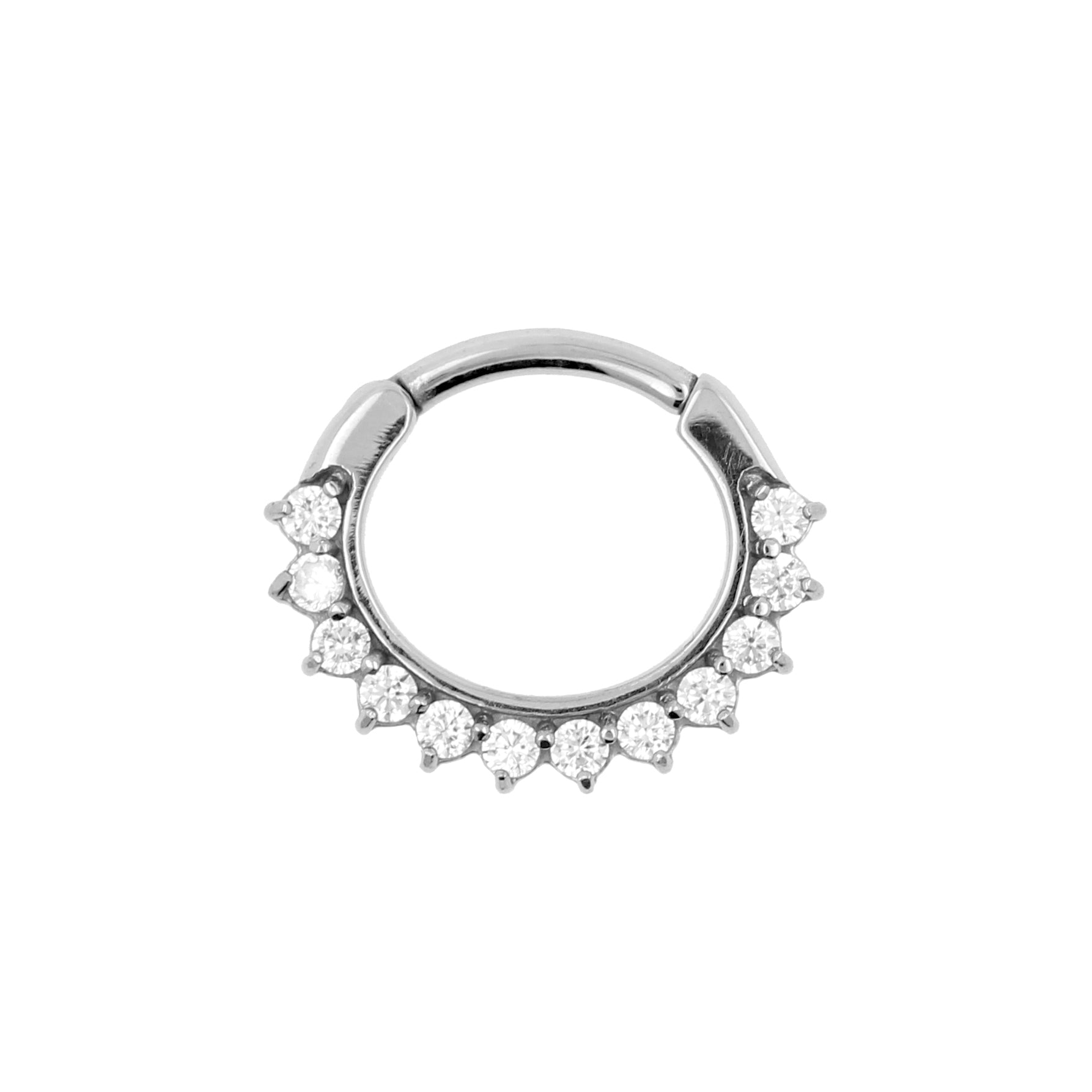 Chirurgisch Stalen Zirkonia Sunflower Ring Clear