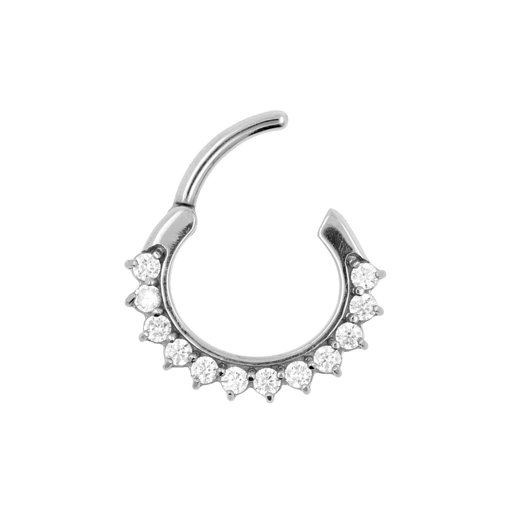 Chirurgisch Stalen Zirkonia Sunflower Ring Clear