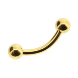 Chirurgisch Stalen Curved Barbell Goud