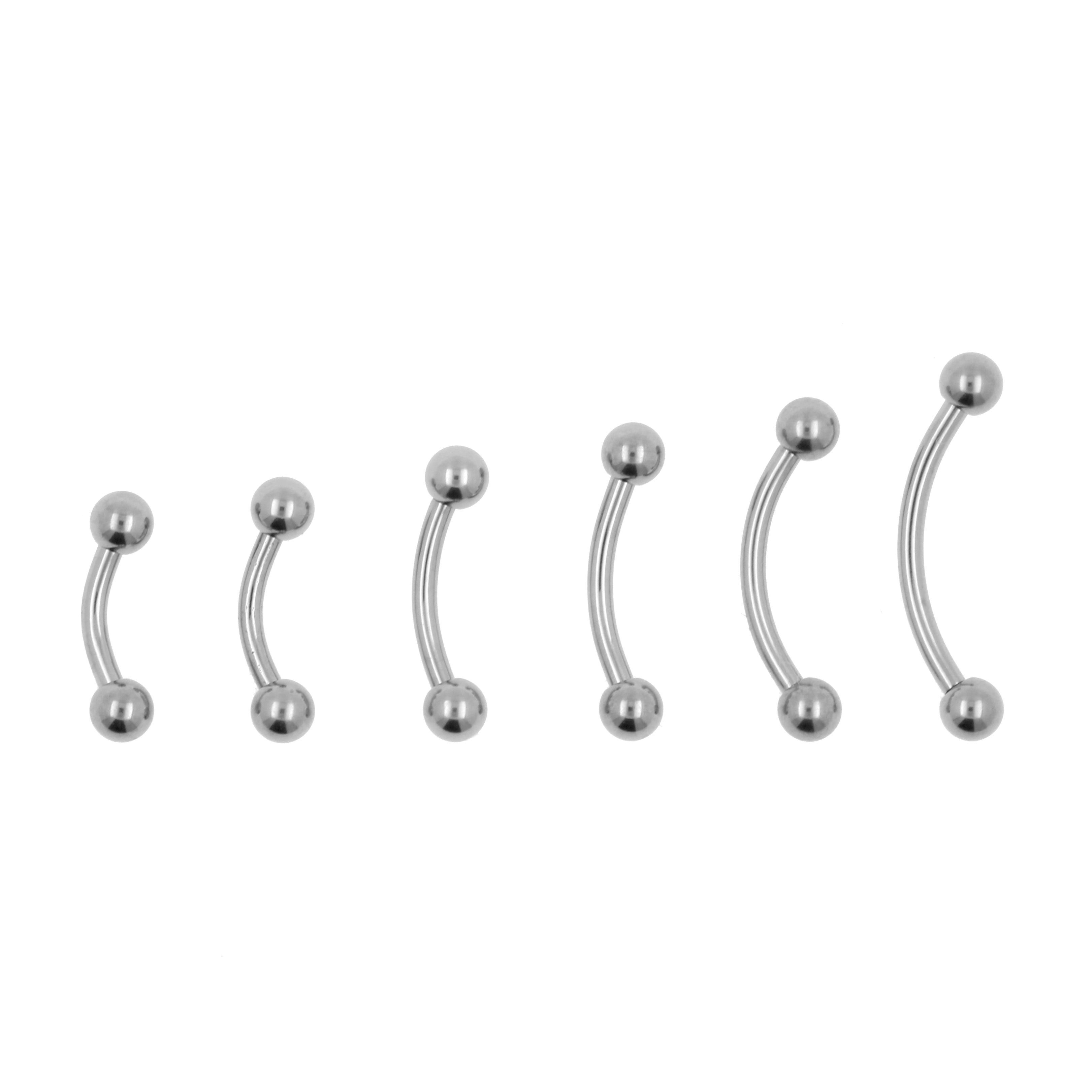 PIERCINGLINE Navelpiercing titanium, 2 ballen met kristal, bananabell piercing, keuze uit verschillende kleuren en lengtes, 10 mm, titanium (graad 23 PIERCINGLINE Navelpiercing titanium, 2 ballen met kristal, bananabell piercing, keuze uit verschillende kleuren en lengtes, 10 mm, titanium (graad 23
