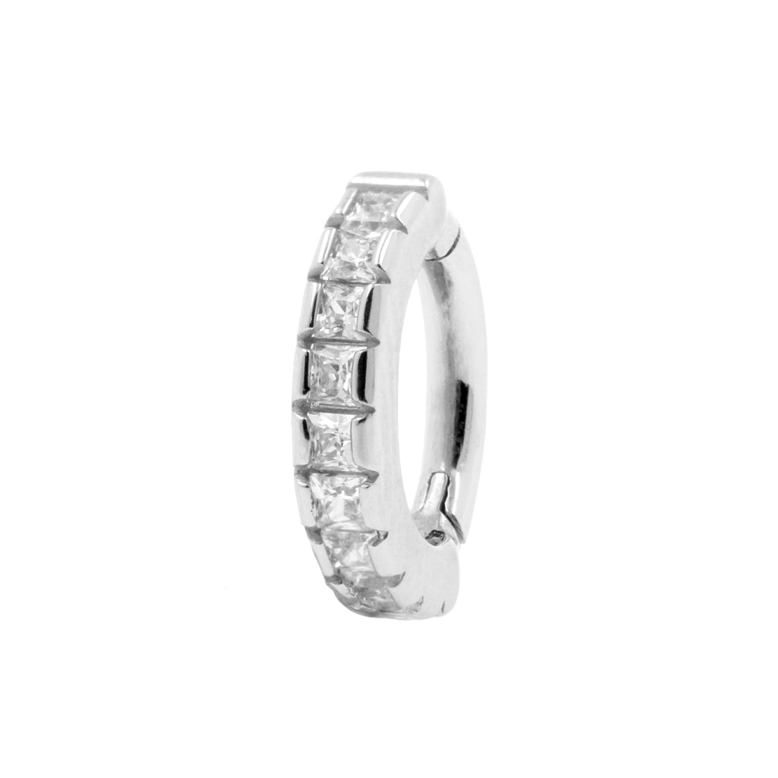 Nikkelvrij Stalen Zirkonia Navel Clicker - Pave Clear