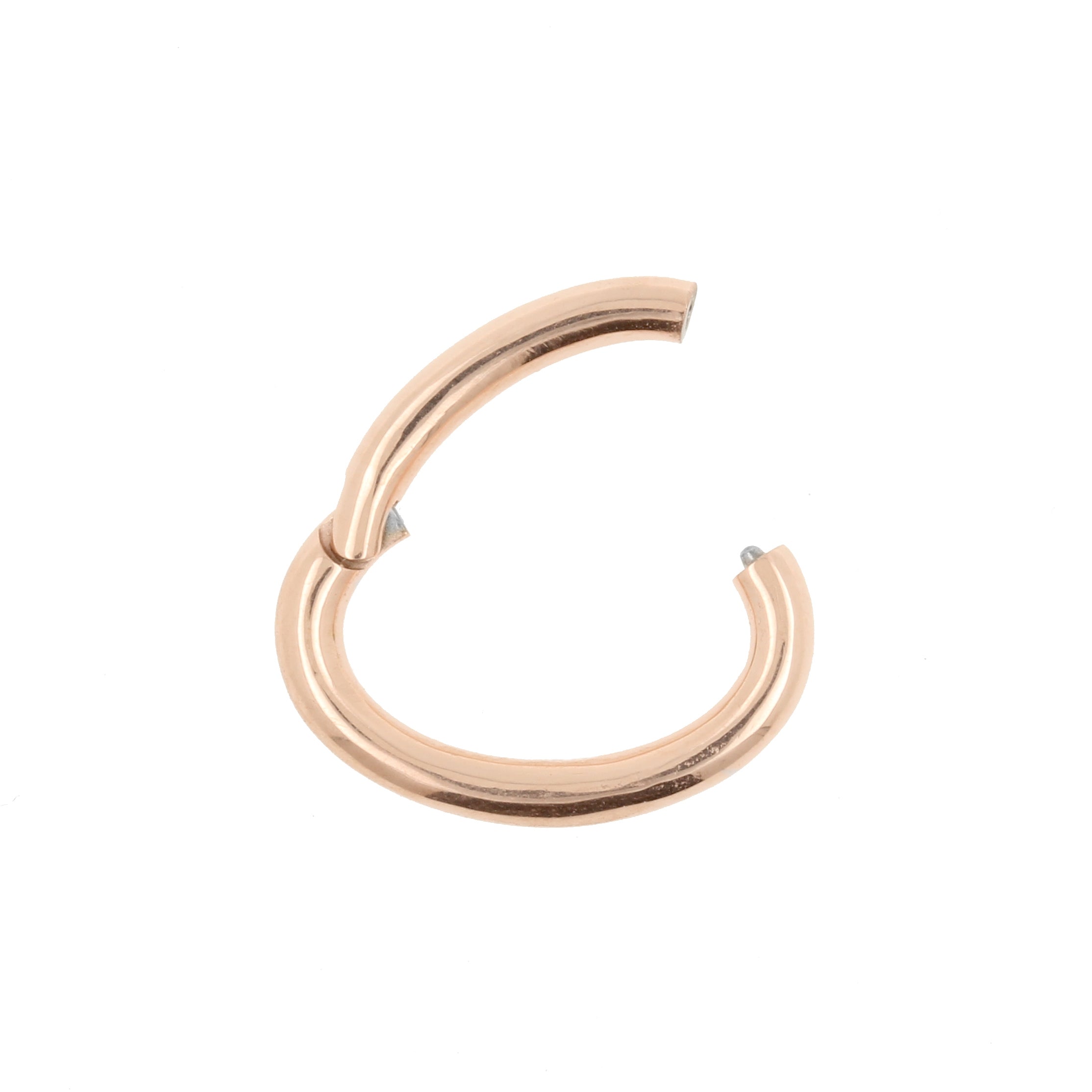 Nickel-Free Stainless Steel Belly Ring Clicker - Rounded Rose Gold
