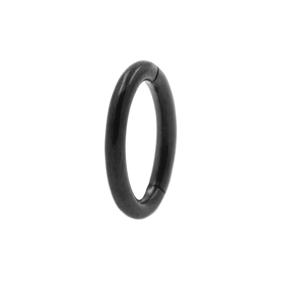 Nickel-Free Stainless Steel Belly Ring Clicker - Rounded Black