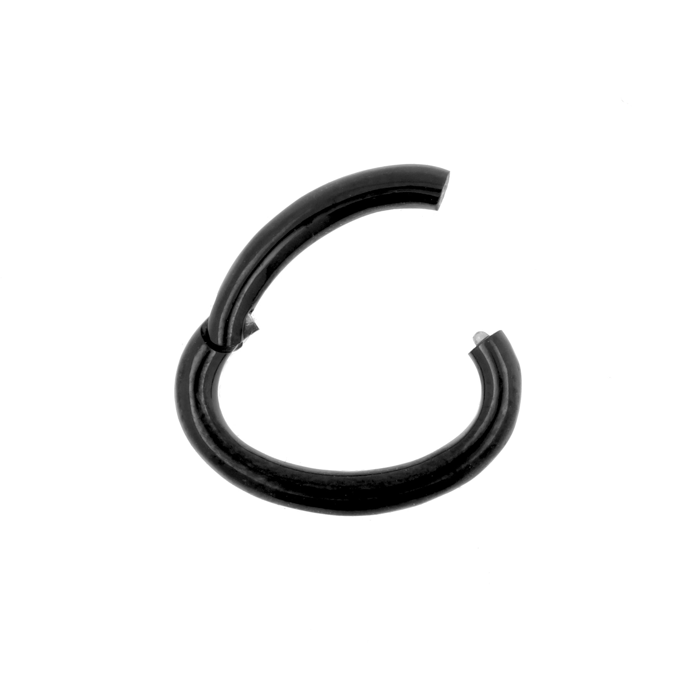 Nikkelvrij Stalen Navel Clicker - Rond Zwart