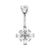 Chirurgisch Stalen Navelpiercing Zirkonia Trapezoid Cluster