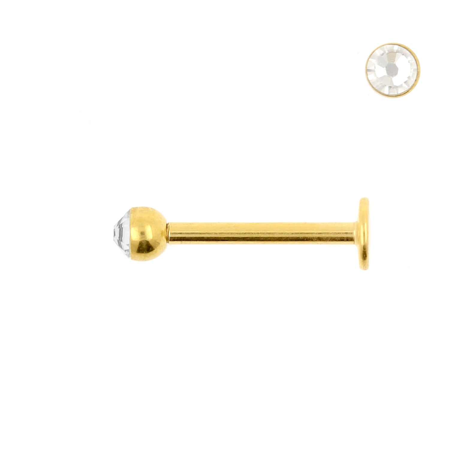 Chirurgisch Stalen Labretstud Met Jewelled Bal