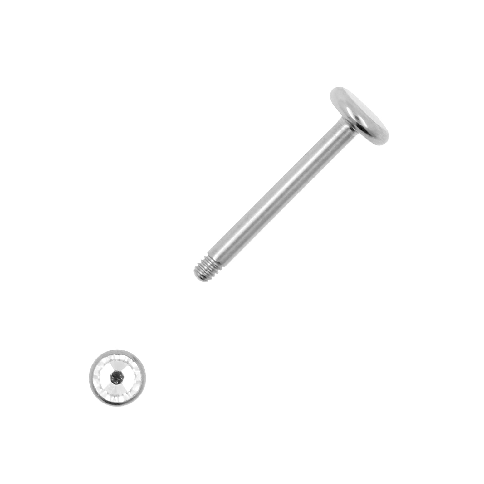Titanium Labretstud Met Jewelled Bal