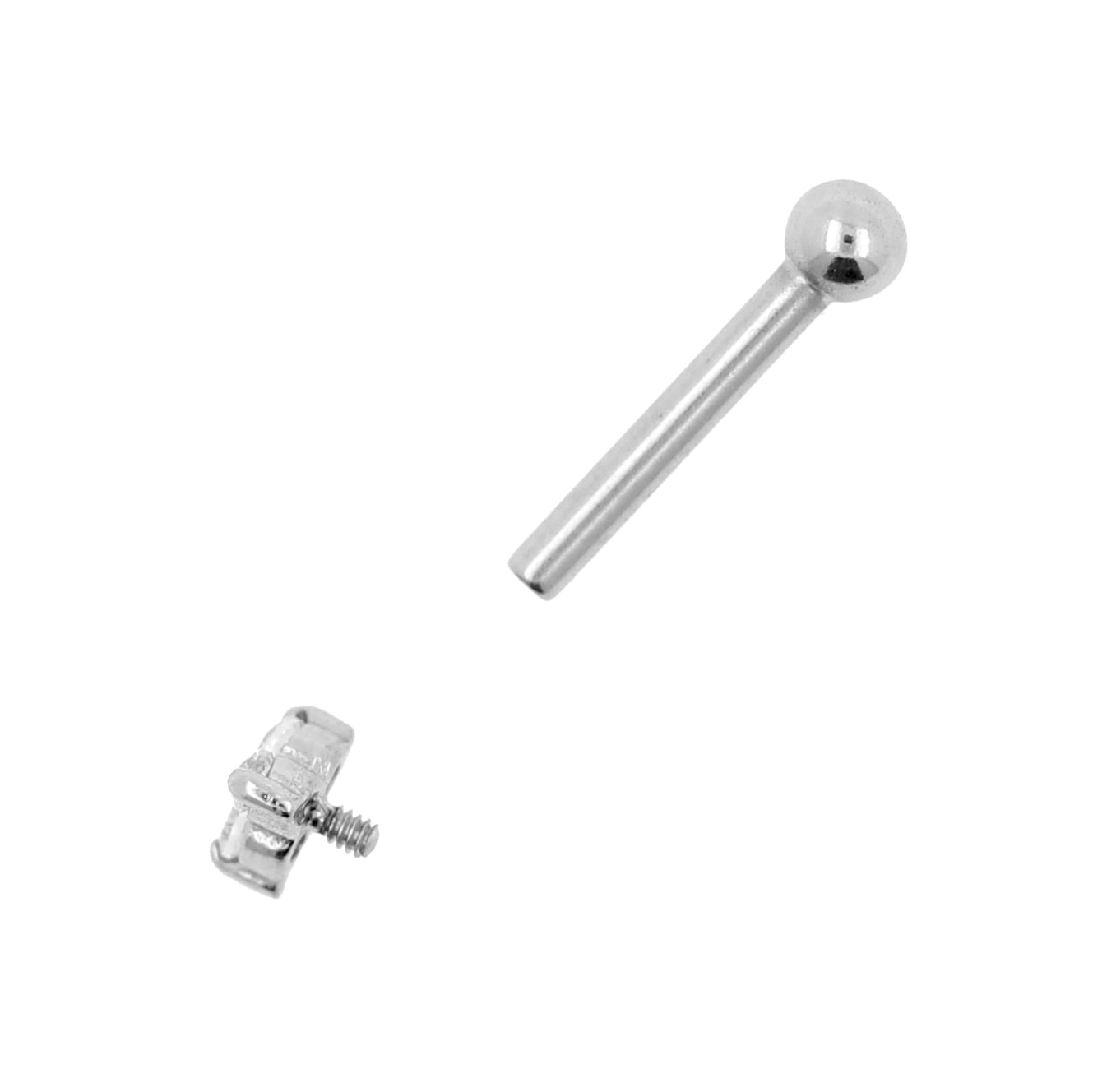 Surgical Steel Tragus Barbell - Zirconia Trinity