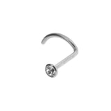 Titanium Neuspiercing Met Kristal Clear