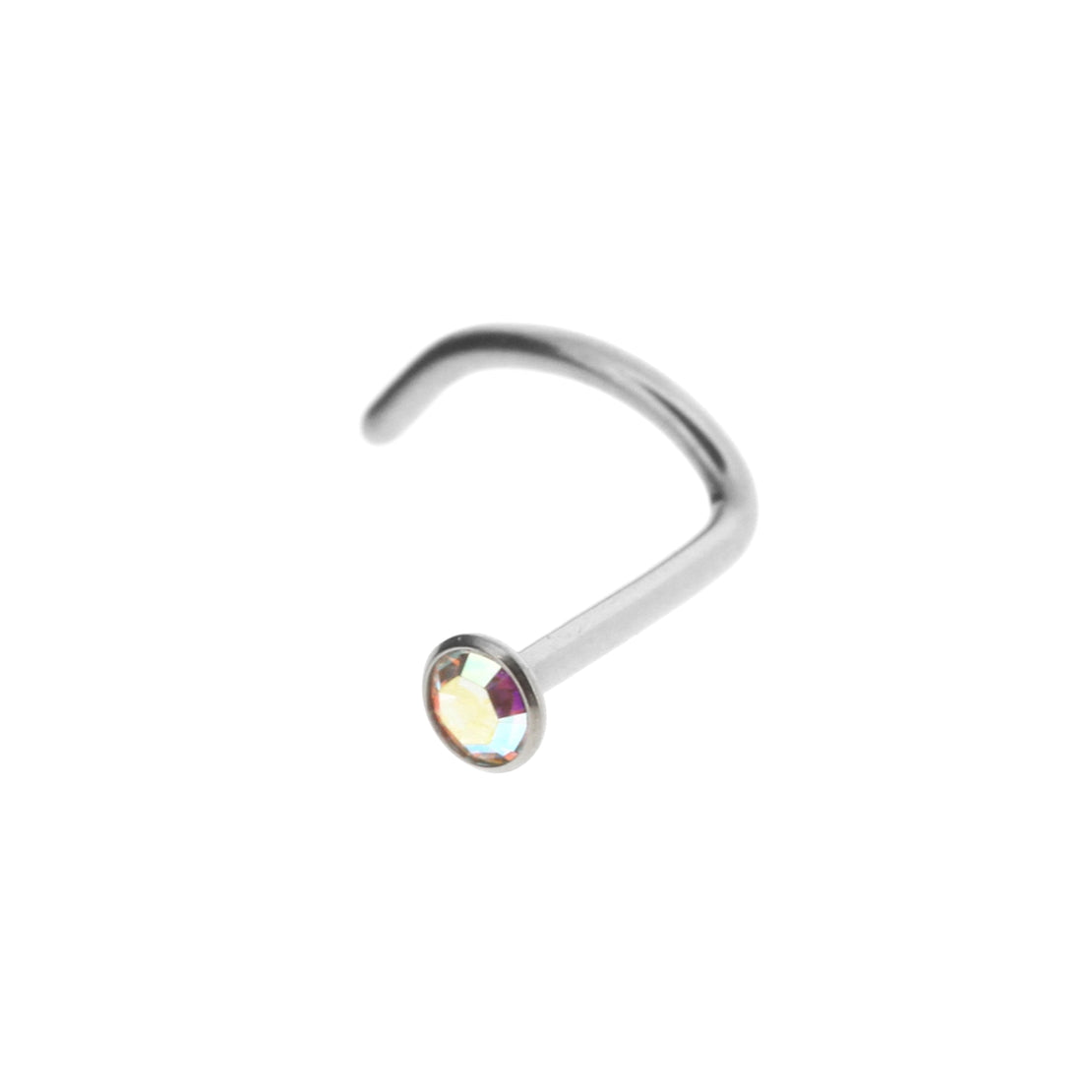 Titanium Neuspiercing Met Kristal Crystal AB