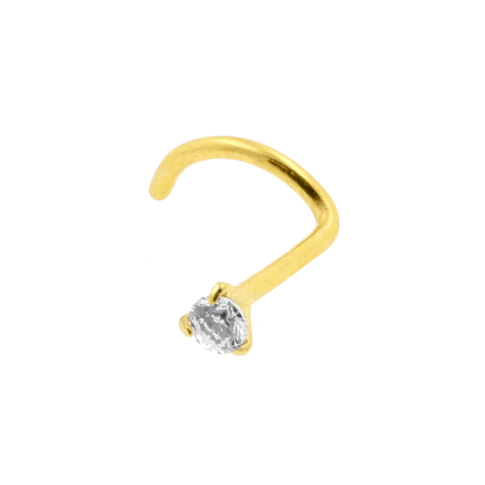 Surgical Steel Jewelled Nosestud Gold