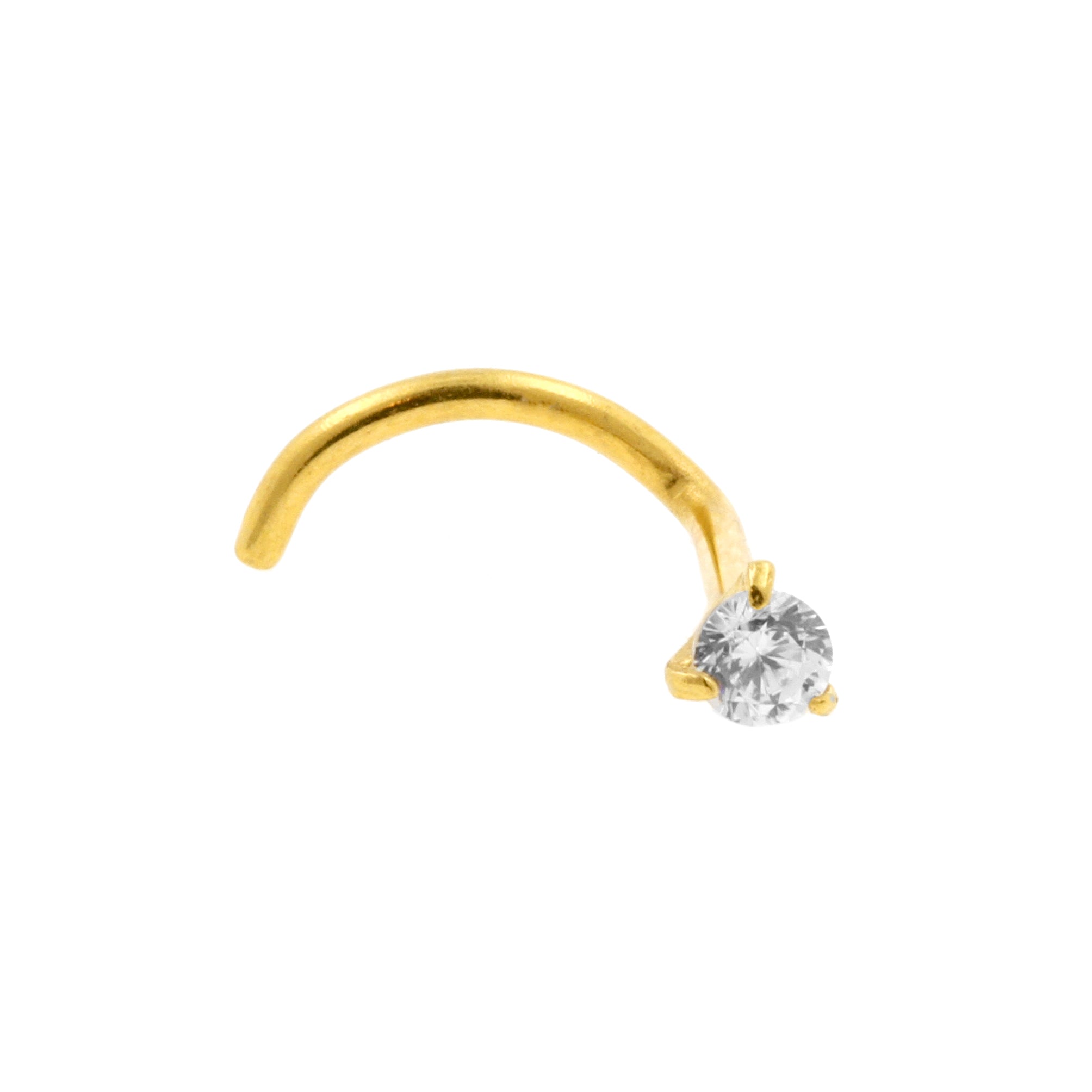 Surgical Steel Jewelled Nosestud Gold