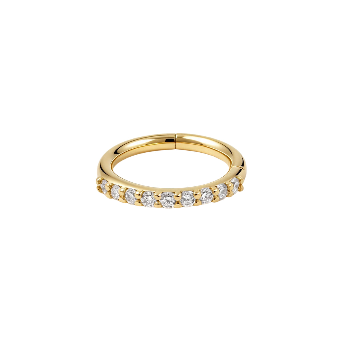 18 Karat Gold Nasen-Click-Ring mit Diamanten