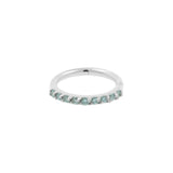 18 Karaats Witgouden Neus Click Ring Met Diamanten
