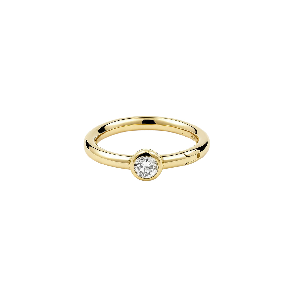 18 Karat Gold Nasen-Click-Ring mit Diamant