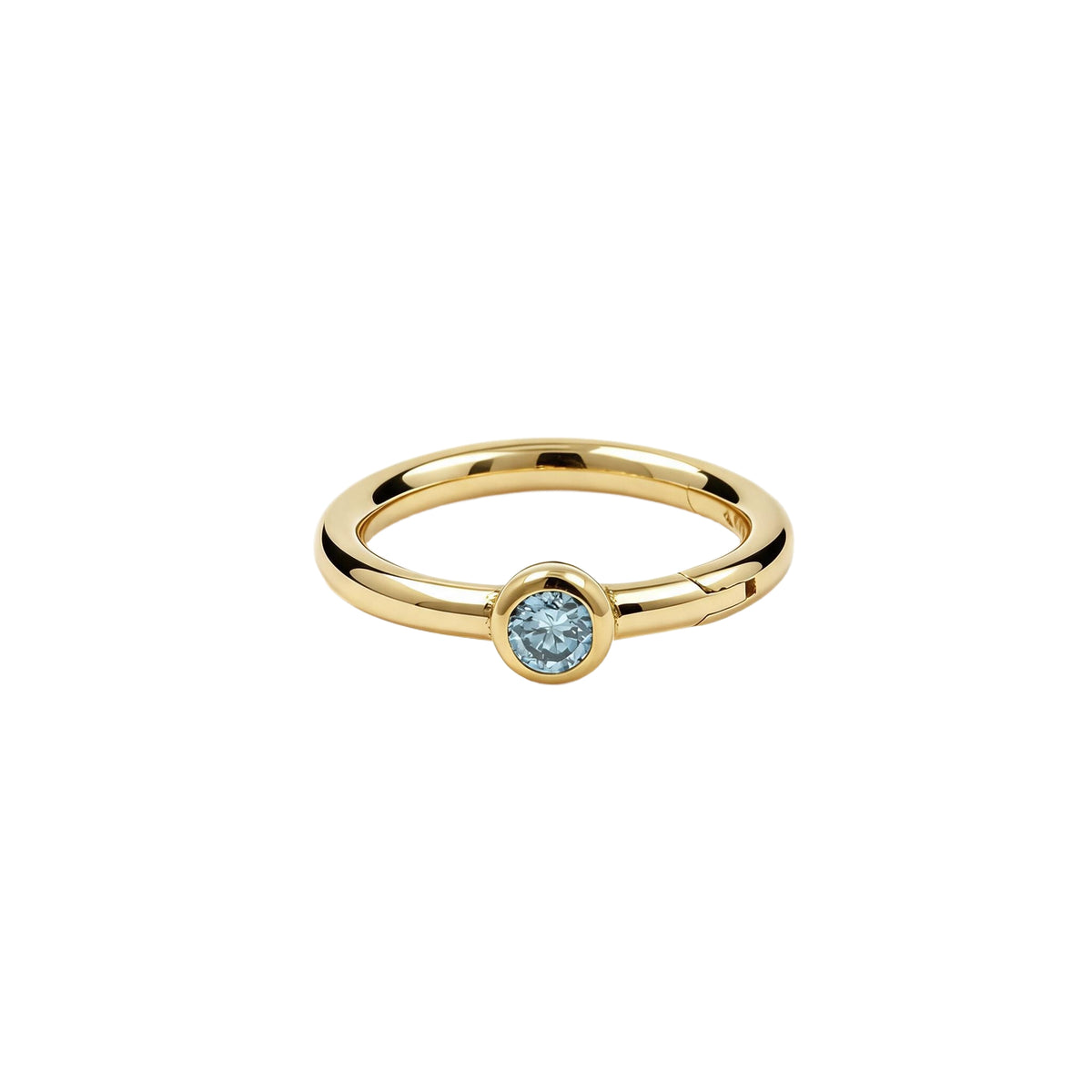 18 Karat Gold Nasen-Click-Ring mit Diamant