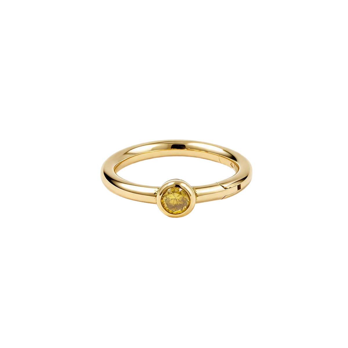 18 Karat Gold Nasen-Click-Ring mit Diamant