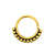 Surgical Steel Continuous Ring - Vintage Dots Gold