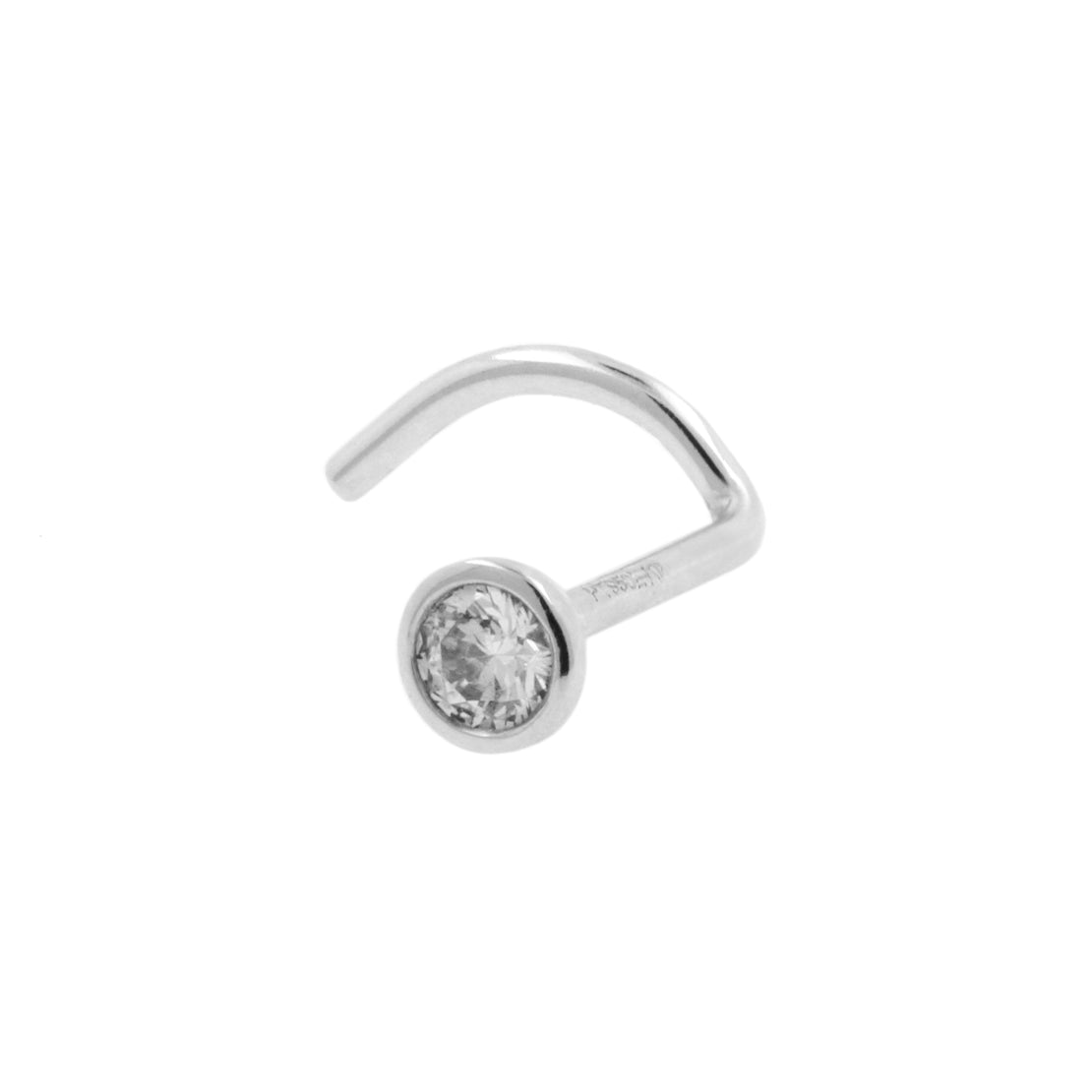Platinum Nose Stud With Diamond