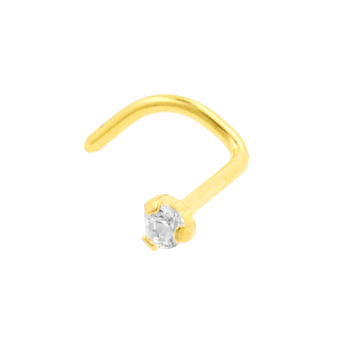 Titanium Neuspiercing Met Zirkonia In Zetting