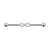 Chirurgisch Stalen Industrial Barbell Met Zirkonia - Infinity Zilver