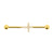 Surgical Steel Jewelled Industrial Barbell - Cross Gold