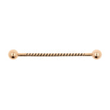 Chirurgisch Stalen Industrial Barbell - Twisted Wire Rose Goud