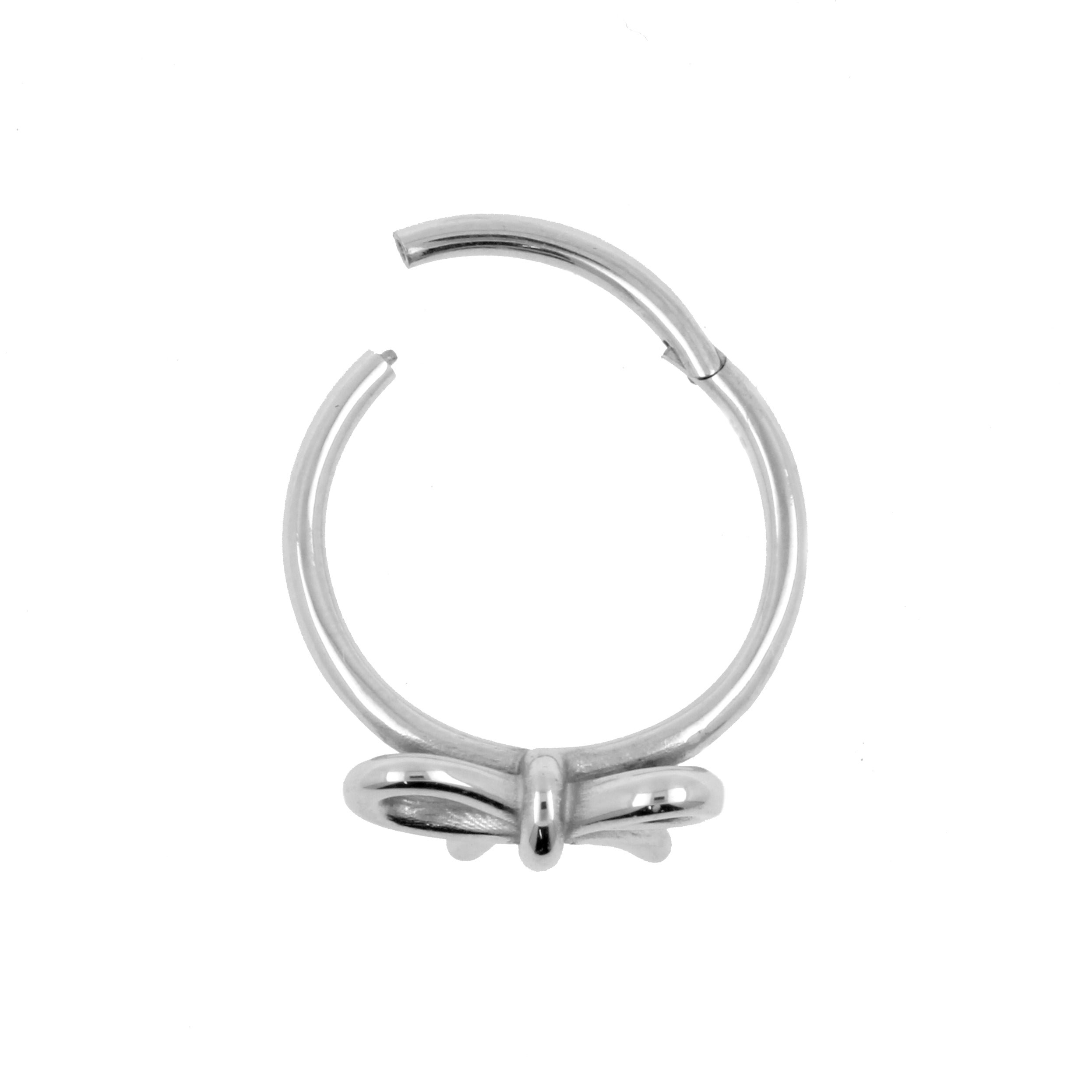 Nikkelvrij Stalen Conch Clicker - Strik Zilver