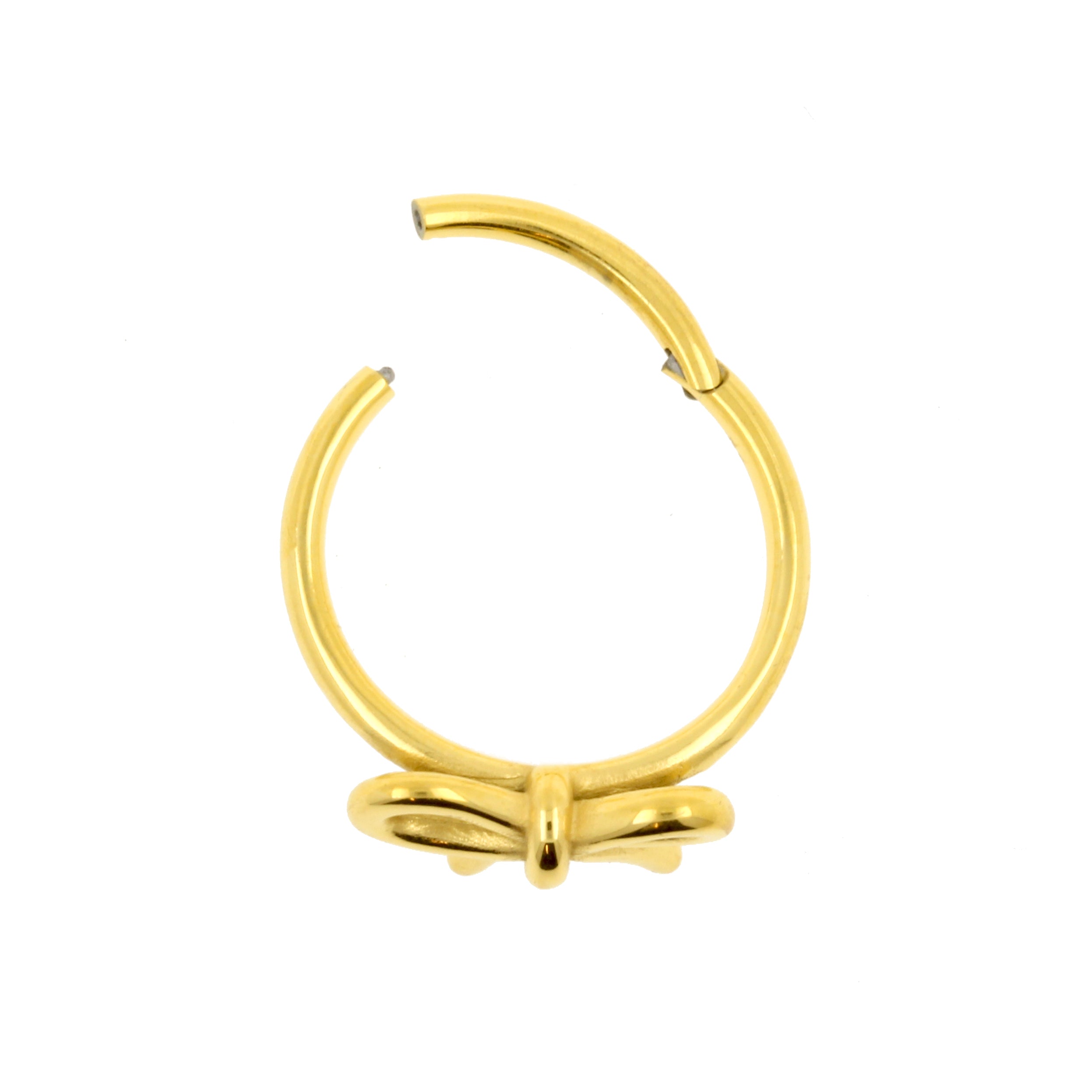 Nikkelvrij Stalen Conch Clicker - Strik Goud