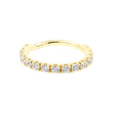 Nickel-Free Stainless Steel Click Ring - 1,5 mm Zirconia Clear