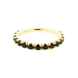 Nickel-Free Stainless Steel Click Ring - 1,5 mm Zirconia Black