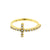 Surgical Steel Conch Clicker - Zirconia Cross Gold