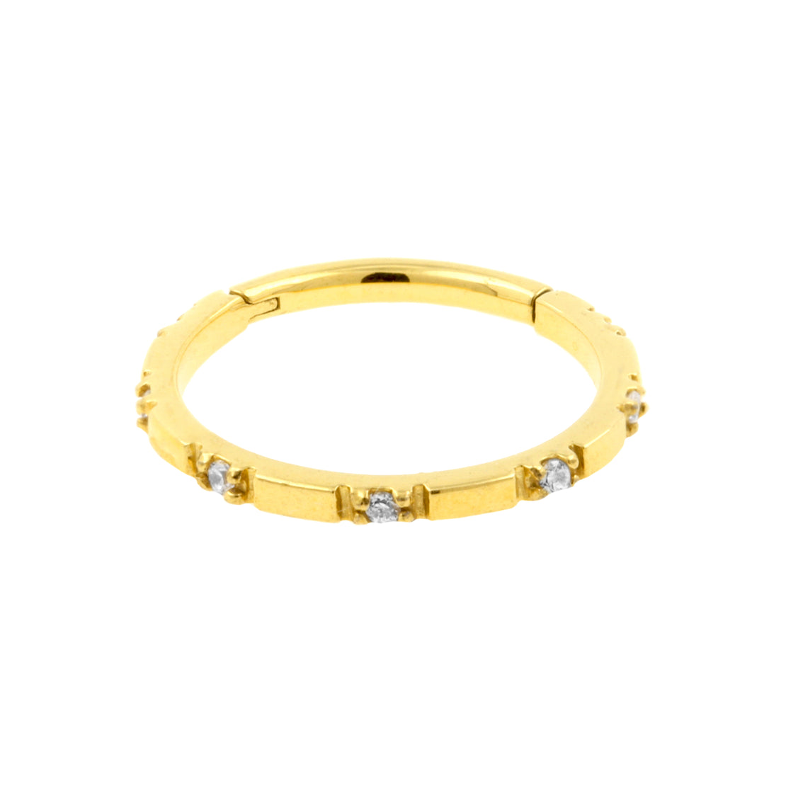 Chirurgisch Stalen Conch Clicker - Bar & Gems Goud