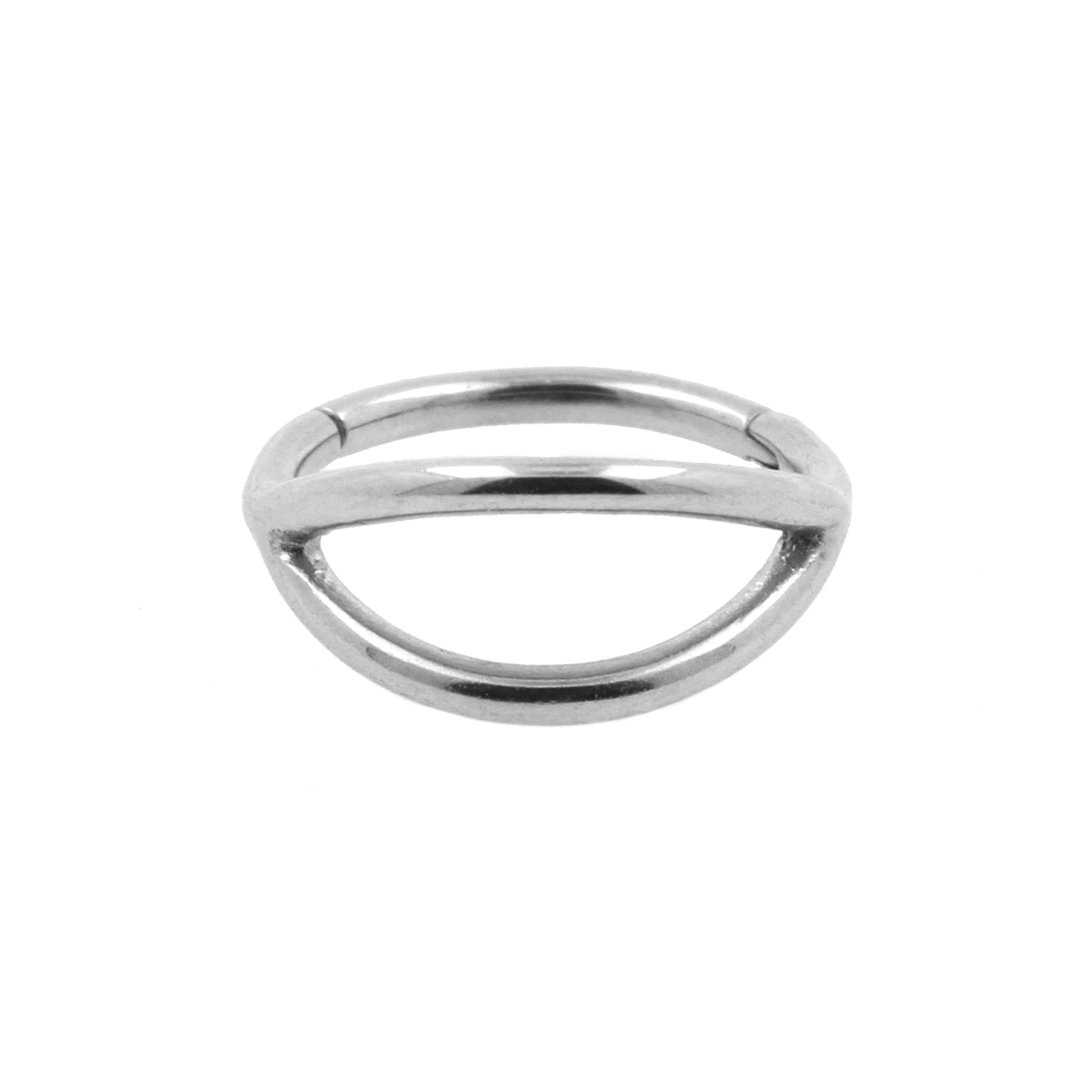 Chirurgisch Stalen Click Ring - Double Hoop Zilver
