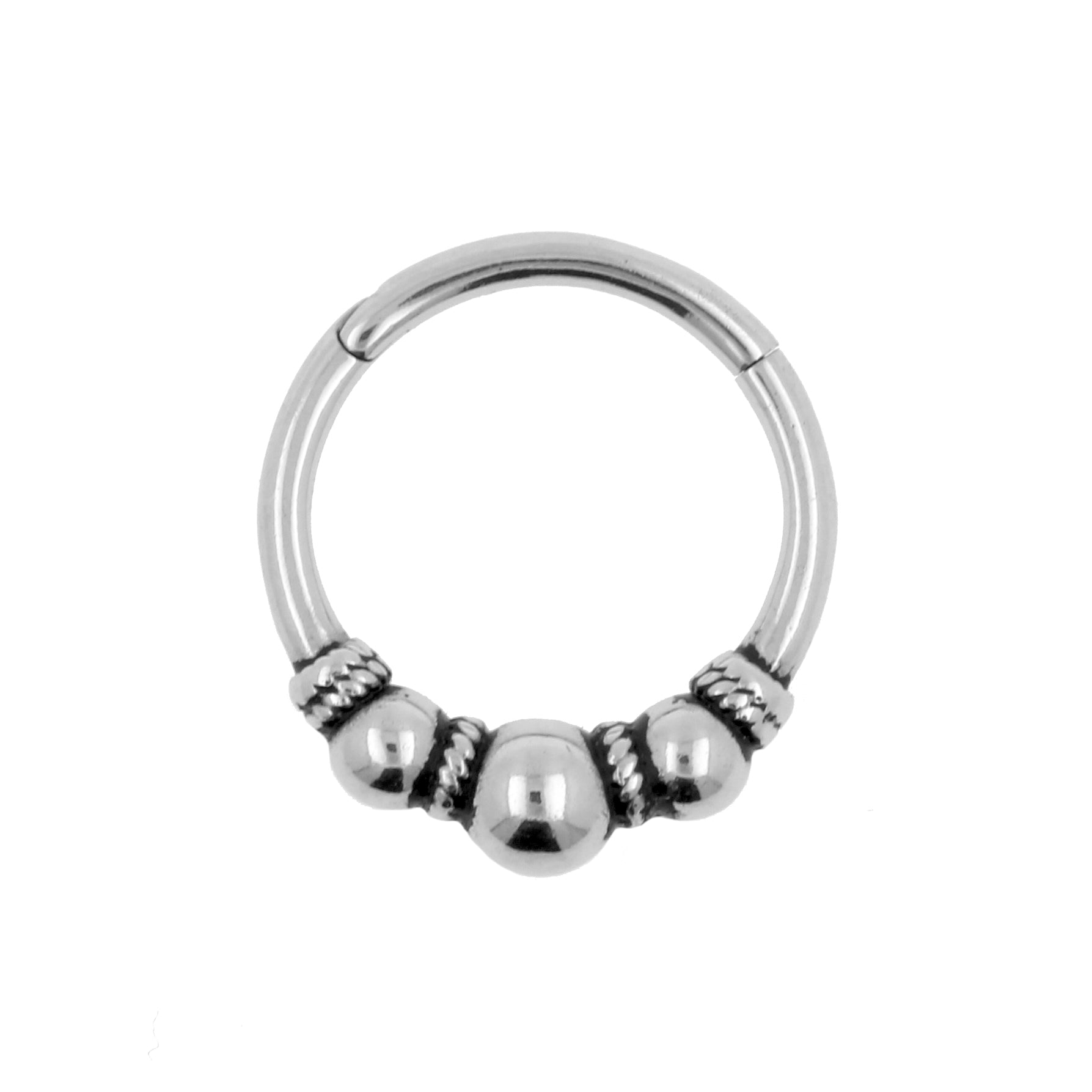 Surgical Steel Vintage Style Ring Silver