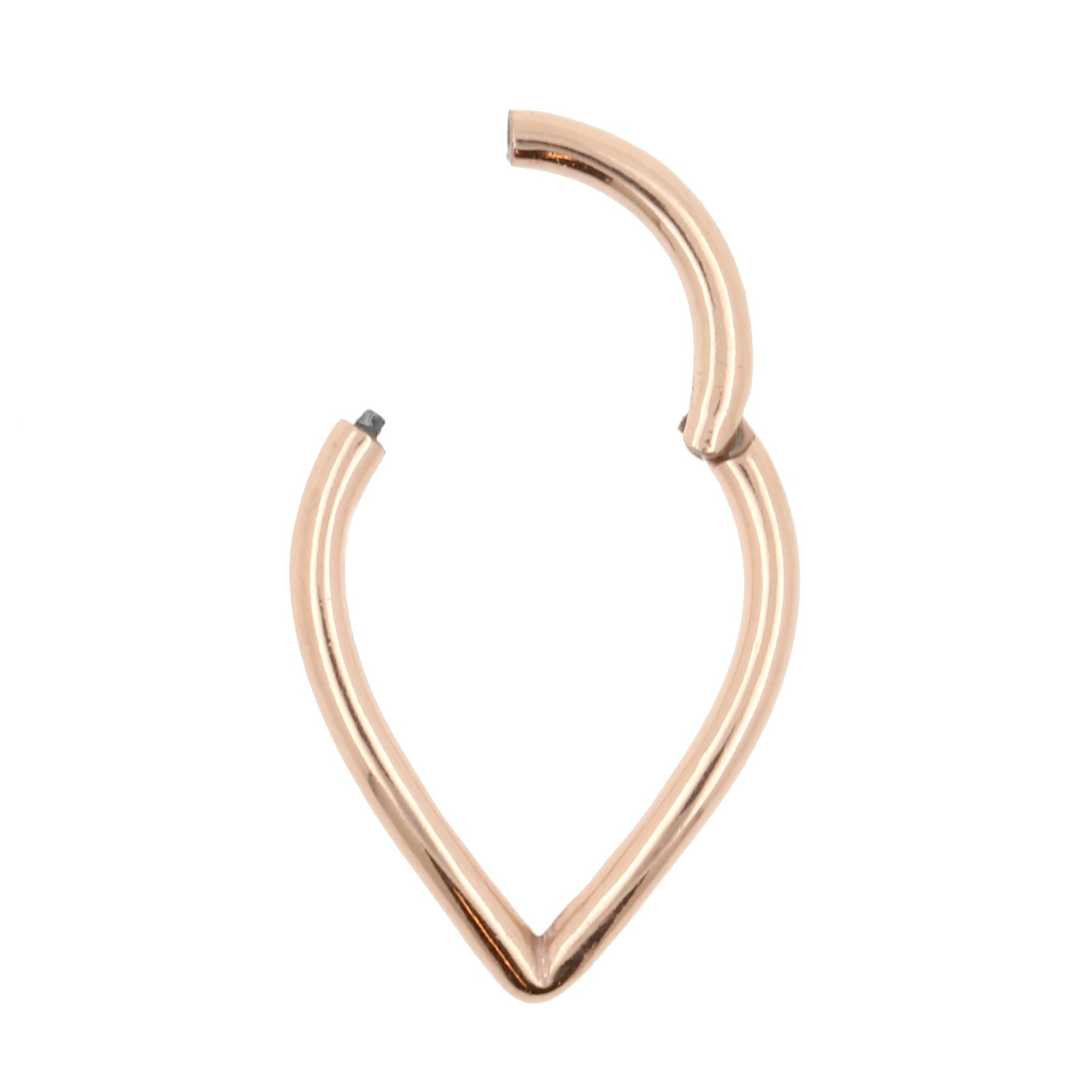 Surgical Steel Droplet clicker Rose Gold